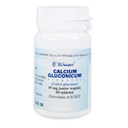 Calcium gluconicum Farmapol tabletki 0,045