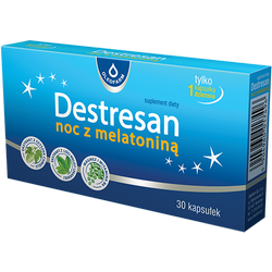 DESTRESAN Noc z melatoniną x 30 kapsułek