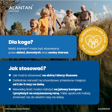 ALANTAN® maść 20 mg/g Multifunkcyjny lek na problemy skórne, 100g