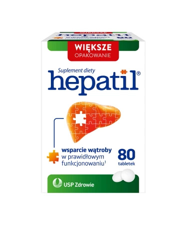 Hepatil - tabletki na wsparcie wątroby, 80 sztuk
