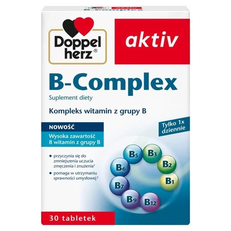 Doppelherz aktiv B-Complex tabletki, 30 sztuk