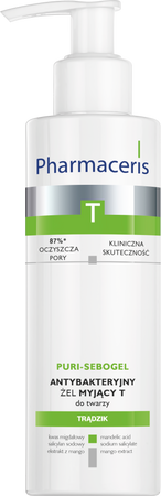 PHARMACERIS T PURI-SEBOGEL Antybakteryjny żel myjący T do twarzy 190ml