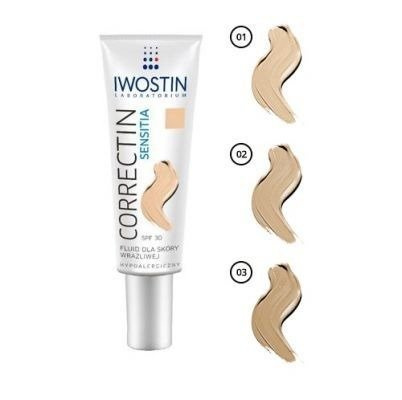 IWOSTIN CORRECTIN SENSITIA Fluid dla skóry wrażliwej i nadreaktywnej, odcień 01, 30ml
