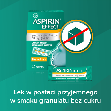 ASPIRIN EFFECT 500 mg granulat x 10 saszetek