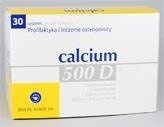Calcium 500D x 30 sasz.