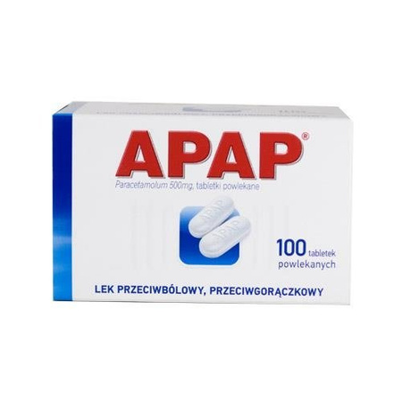 APAP 500 mg x 100 tabletek powlekanych
