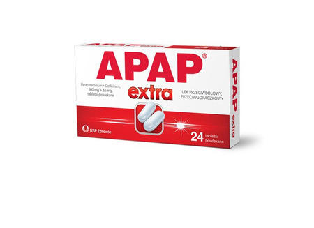 APAP EXTRA (500 mg + 65 mg) x 24 tabletki powlekane