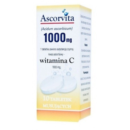 ASCORVITA 1000 mg x 10 tabletek musujących