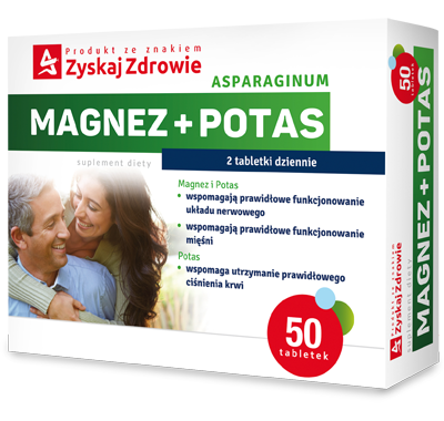 ASPARAGINUM MAGNEZ+POTAS Zyskaj Zdrowie x 50 tabletek