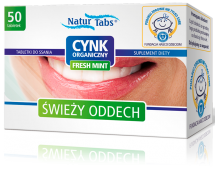 Cynk organiczny fresh mint x 50 tabl.do ssania