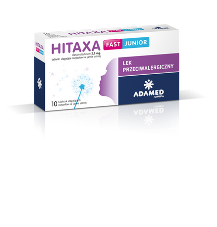 HITAXA FAST JUNIOR 2,5 mg x 10 tabletek ulegających rozpadowi w jamie ustnej