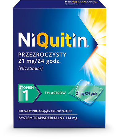 NIQUITIN STOPIEŃ 1 system transdermalny x 7 sztuk