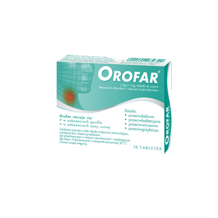 OROFAR x 16 tabletek do ssania