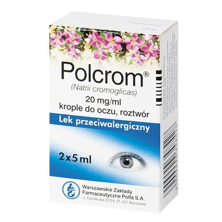 POLCROM 20 mg/ml krople do oczu 5 ml x 2