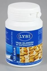 Tran islandzki LYSI x 120 kaps.