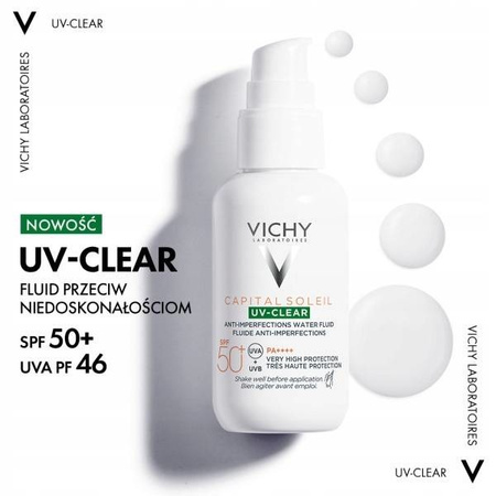 VICHY Capital Soleil UV-Clear SPF50+ Fluid przeciw niedoskonałościom 40ml