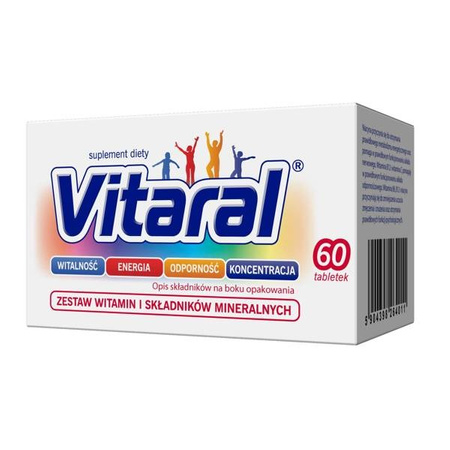 Vitaral, zestaw witamin i składników mineralnych, 60 tabl.