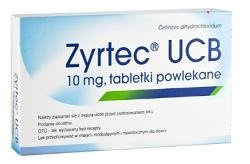 ZYRTEC UCB 10 mg x 7 tabletek